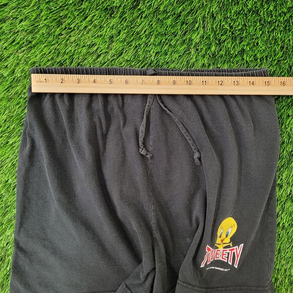 Vintage 1996 Looney-Tunes Tweety Sweat Shorts Womens M USA - Picture 12 of 16